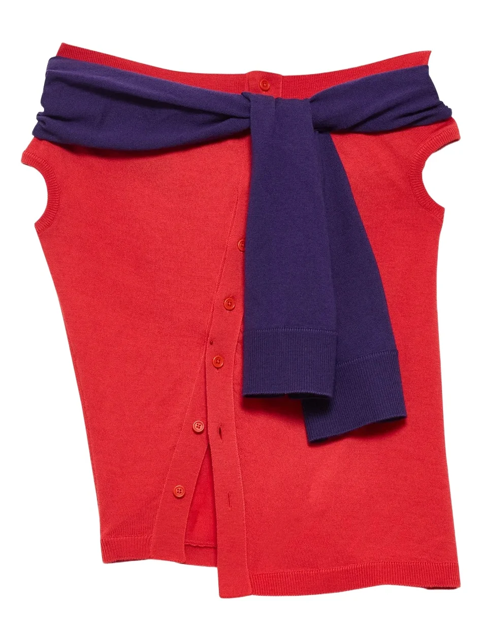 Women's Off-The-Shoulder Sweater Tank