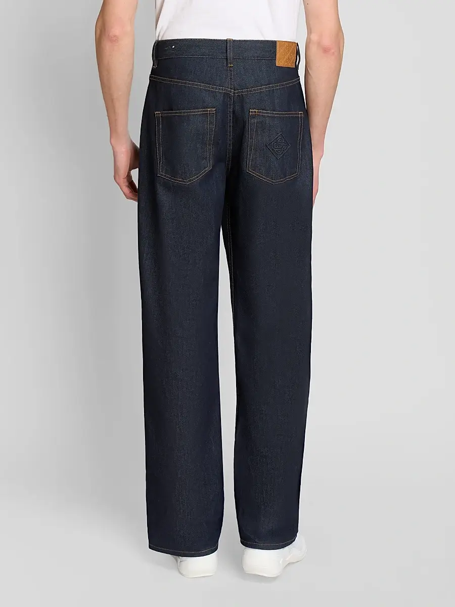 Casablanca Men's Raw Denim Baggy Jeans | Thumbnail 3 Casablanca Men's Raw Denim Baggy Jeans | Thumbnail 3