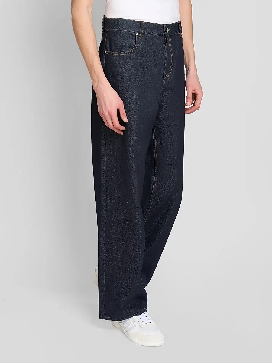 Casablanca Men's Raw Denim Baggy Jeans | Thumbnail 4 Casablanca Men's Raw Denim Baggy Jeans | Thumbnail 4