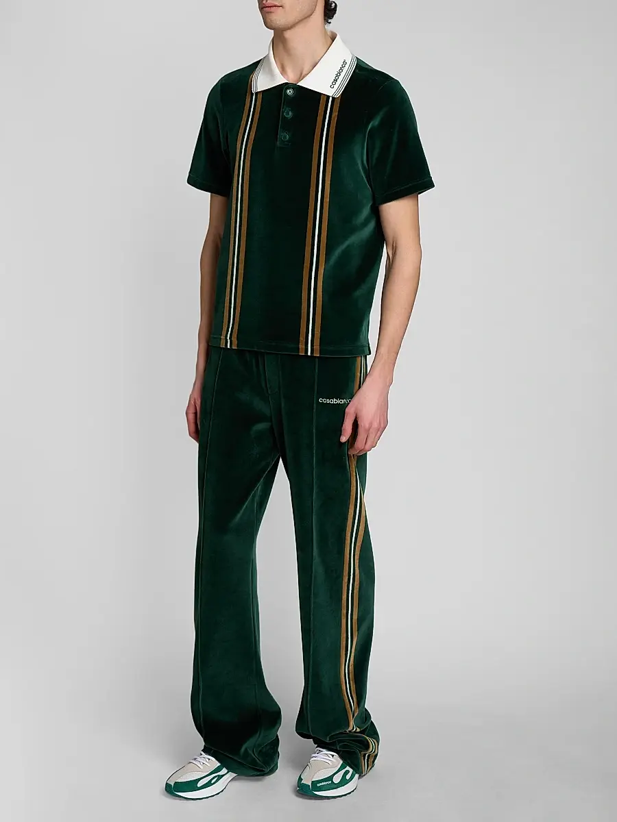 Casablanca Men's Velour Striped Track Pants | Thumbnail 2 Casablanca Men's Velour Striped Track Pants | Thumbnail 2