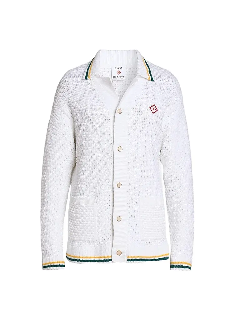 Men's Oranges Crochet Cotton Shirt