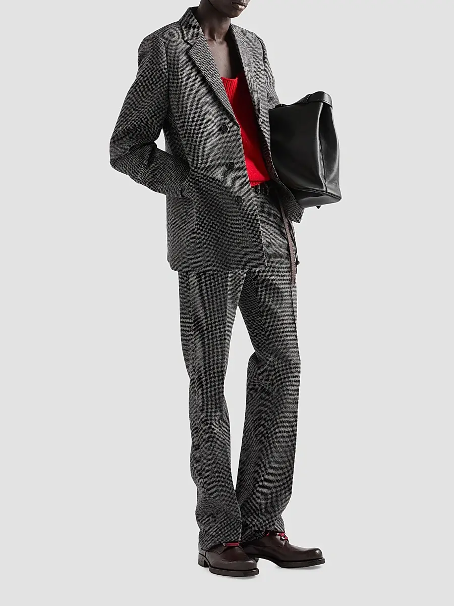 Prada Men's Single-Breasted Wool Jacket | Thumbnail 2 Prada Men's Single-Breasted Wool Jacket | Thumbnail 2