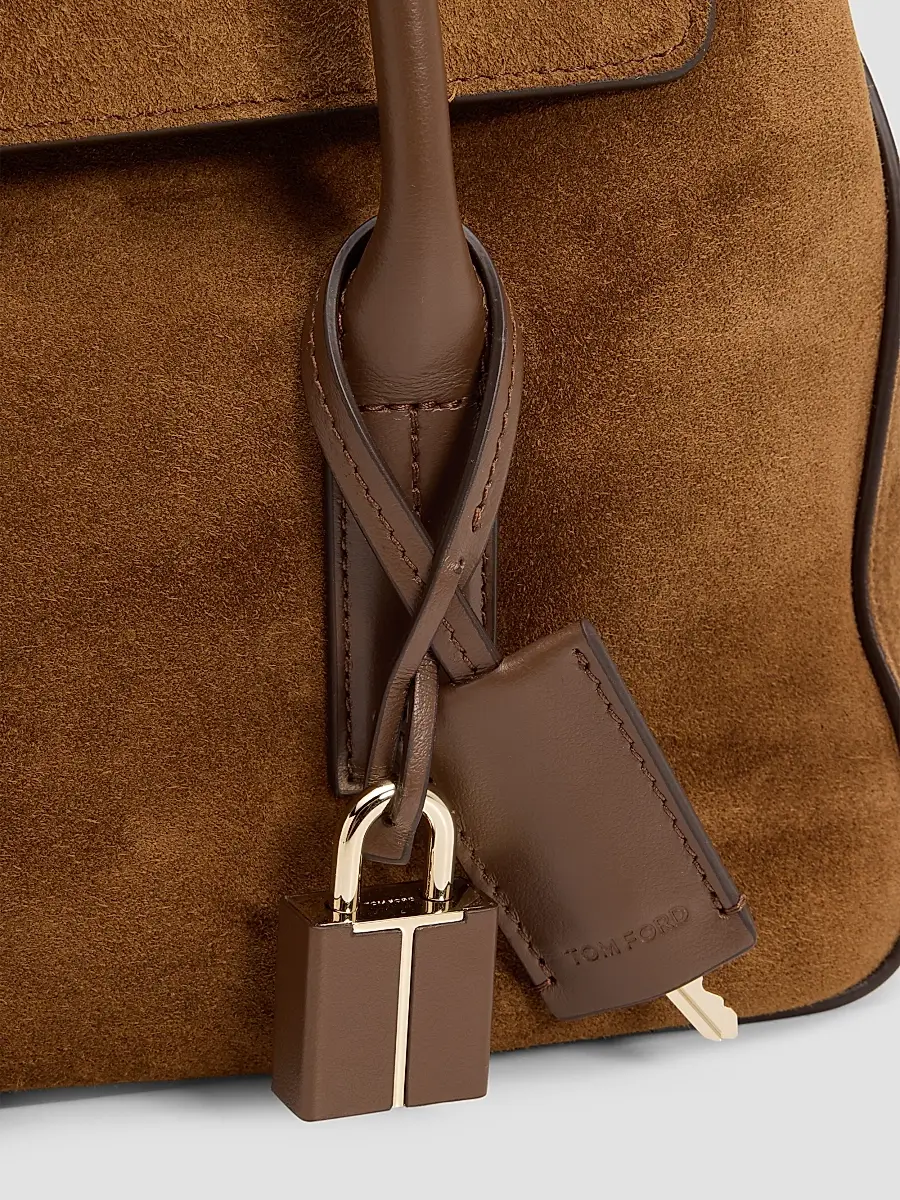 Tom Ford Women's Medium Suede & Leather Shoulder Bag | Thumbnail 6