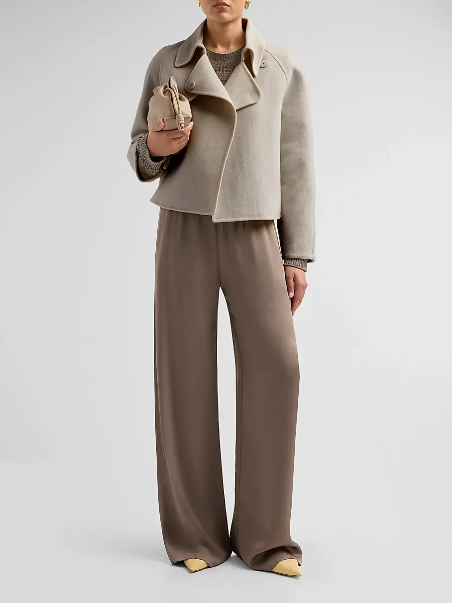 Fabiana Filippi Women's Wool-Cashmere Short Trench Coat | Thumbnail 2