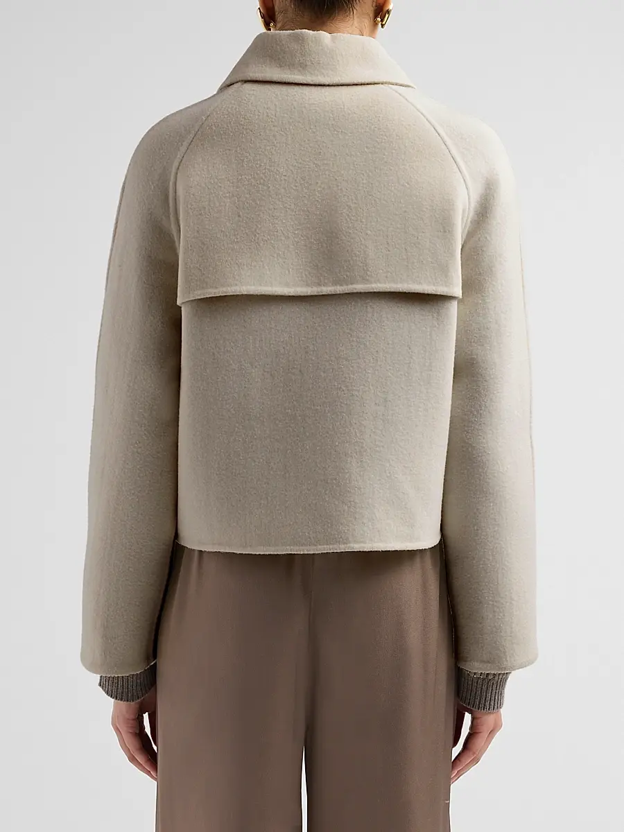Fabiana Filippi Women's Wool-Cashmere Short Trench Coat | Thumbnail 3