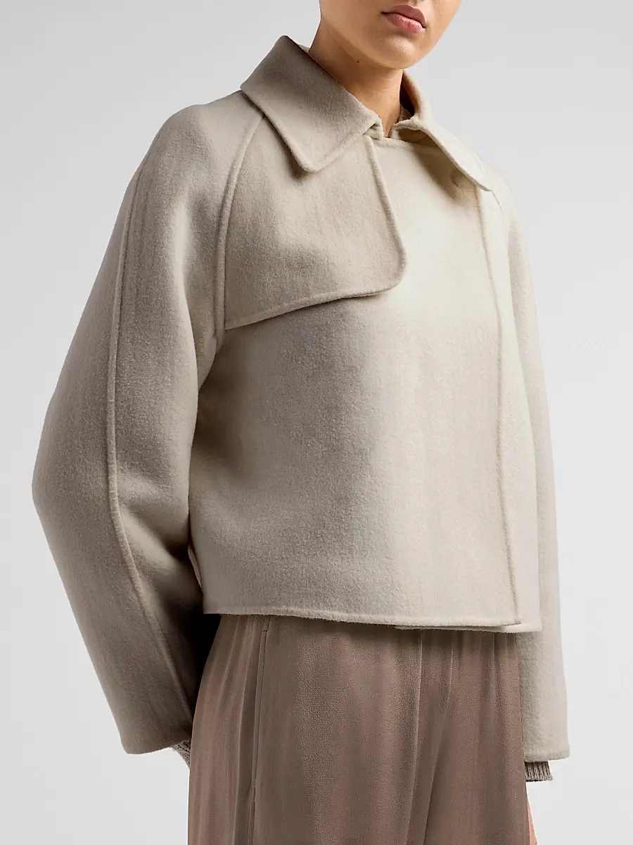 Fabiana Filippi Women's Wool-Cashmere Short Trench Coat | Thumbnail 5