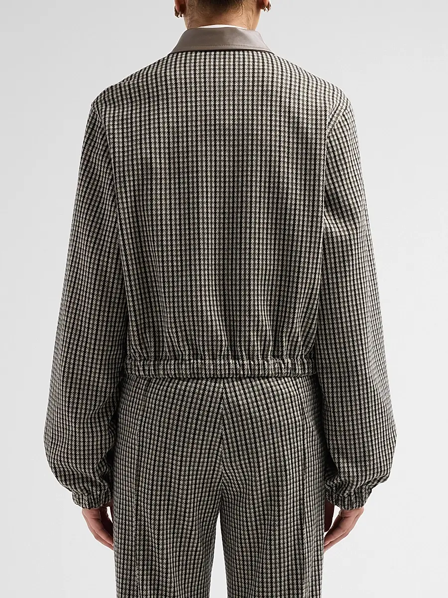 Fabiana Filippi Women's Filo Diamanté Loop Houndstooth Jersey Boxy Jacket | Thumbnail 3 Fabiana Filippi Women's Filo Diamanté Loop Houndstooth Jersey Boxy Jacket | Thumbnail 3