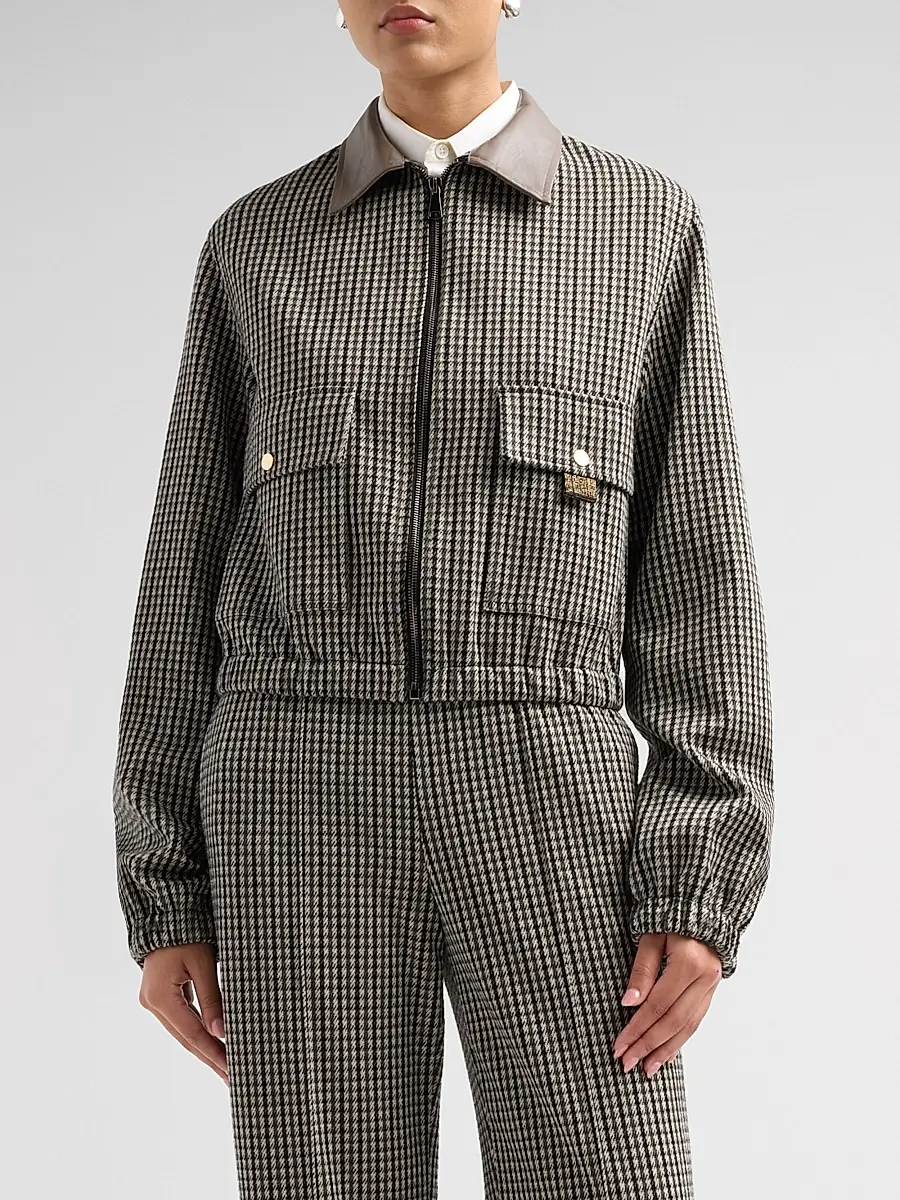 Fabiana Filippi Women's Filo Diamanté Loop Houndstooth Jersey Boxy Jacket | Thumbnail 4 Fabiana Filippi Women's Filo Diamanté Loop Houndstooth Jersey Boxy Jacket | Thumbnail 4