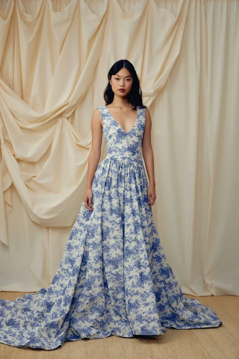 Markarian Brielle Prarie Blue Ikat Gown | Thumbnail 2 Markarian Brielle Prarie Blue Ikat Gown | Thumbnail 2