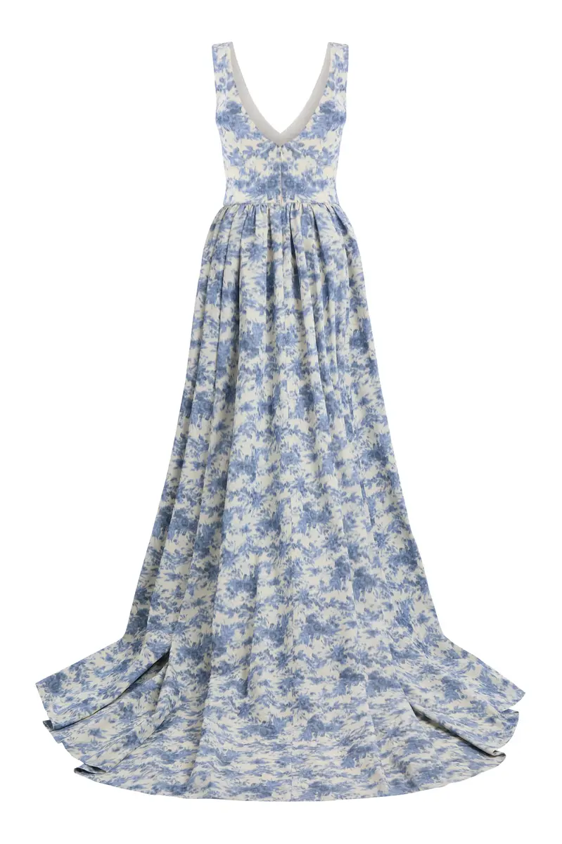 Markarian Brielle Prarie Blue Ikat Gown | Thumbnail 3 Markarian Brielle Prarie Blue Ikat Gown | Thumbnail 3