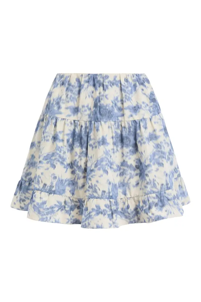Markarian Dovie Prarie Blue Ruffle Skirt