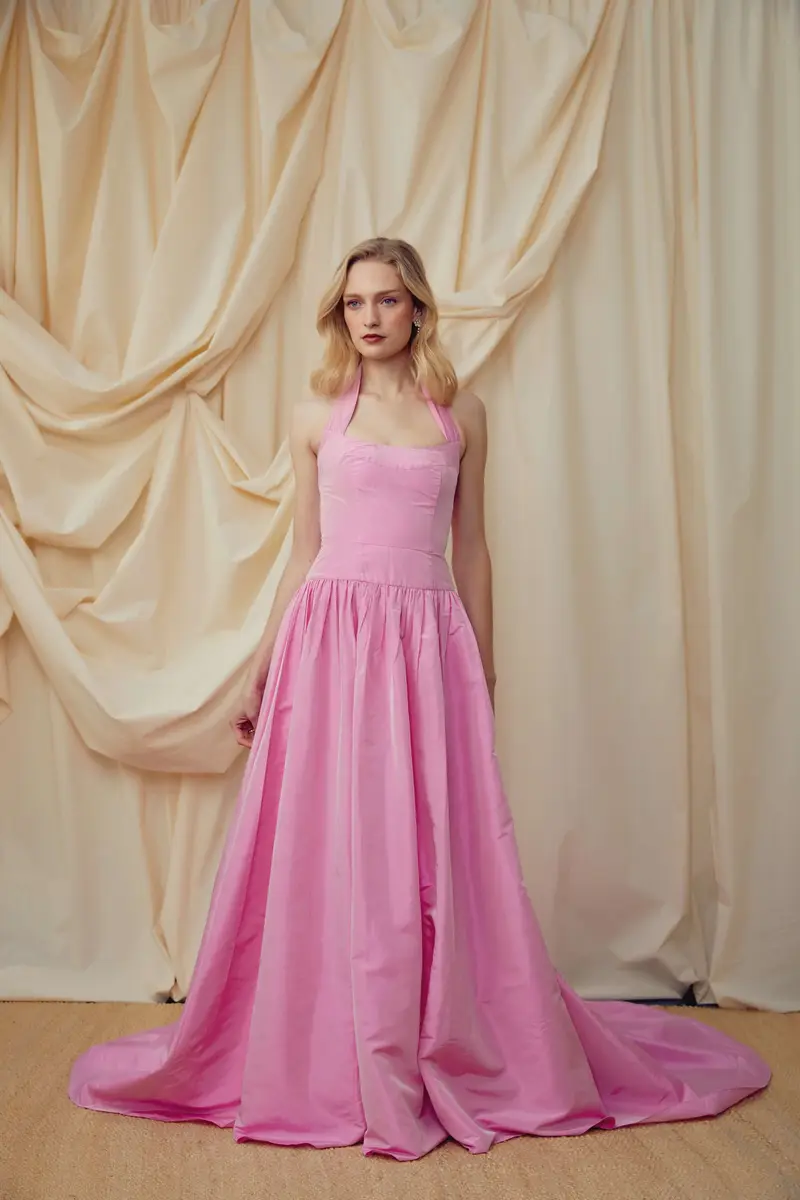 Markarian Dustine Petal Pink Taffeta Gown | Thumbnail 2