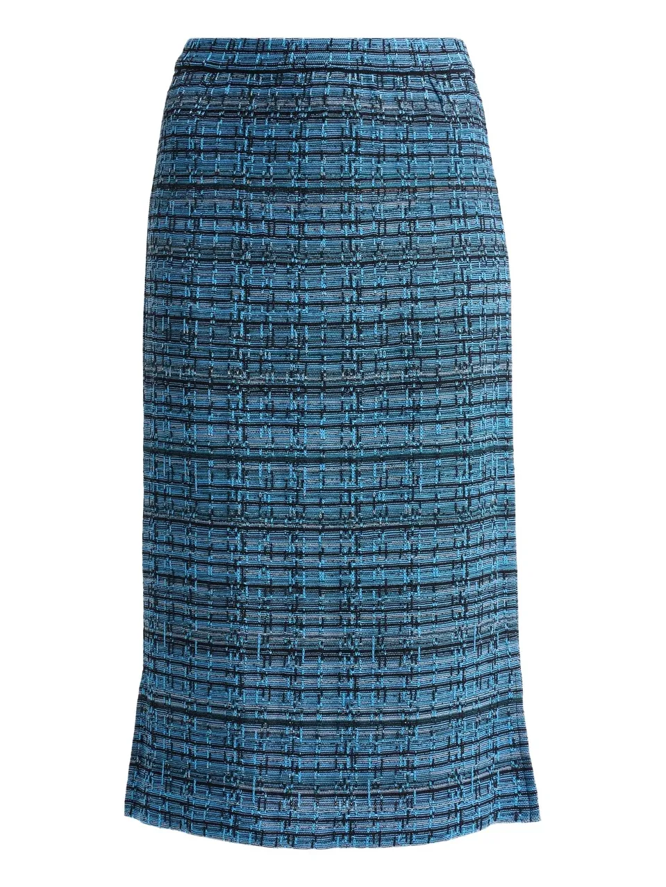 Women's Tweed Checked Pencil Midi Skirt