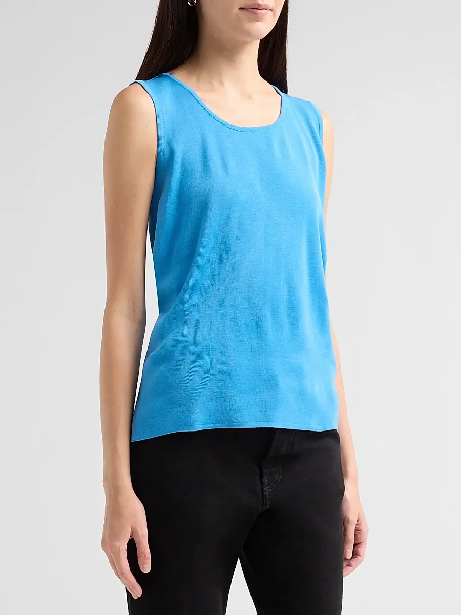 Ming Wang Women's Rib-Knit Scoopneck Tank | Thumbnail 4 Ming Wang Women's Rib-Knit Scoopneck Tank | Thumbnail 4
