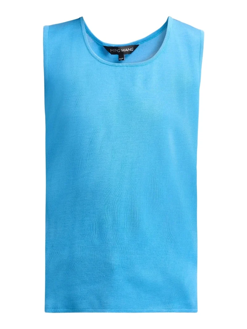 Ming Wang Women's Rib-Knit Scoopneck Tank