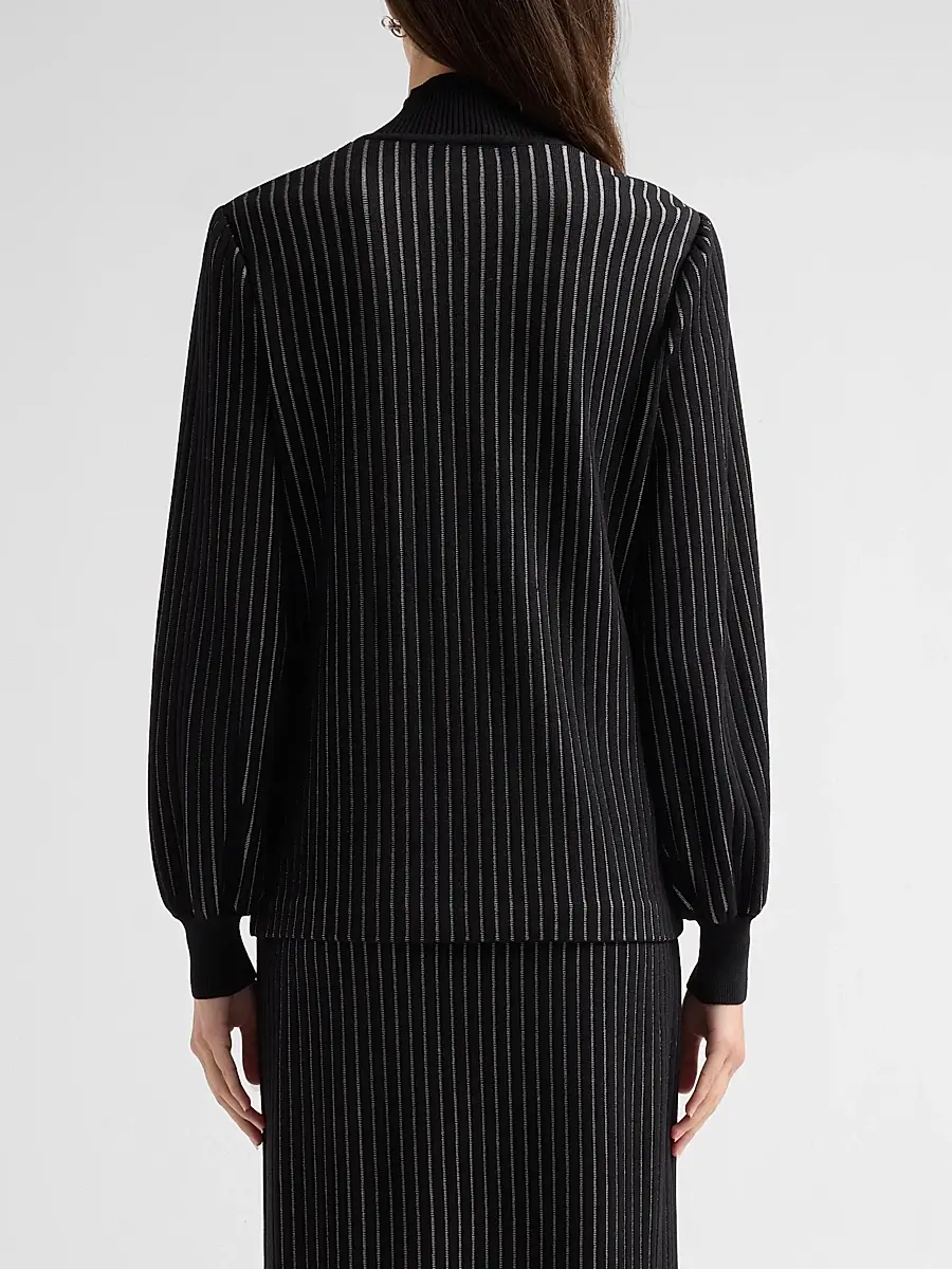 Ming Wang Women's Floral Striped Tunic | Thumbnail 3 Ming Wang Women's Floral Striped Tunic | Thumbnail 3