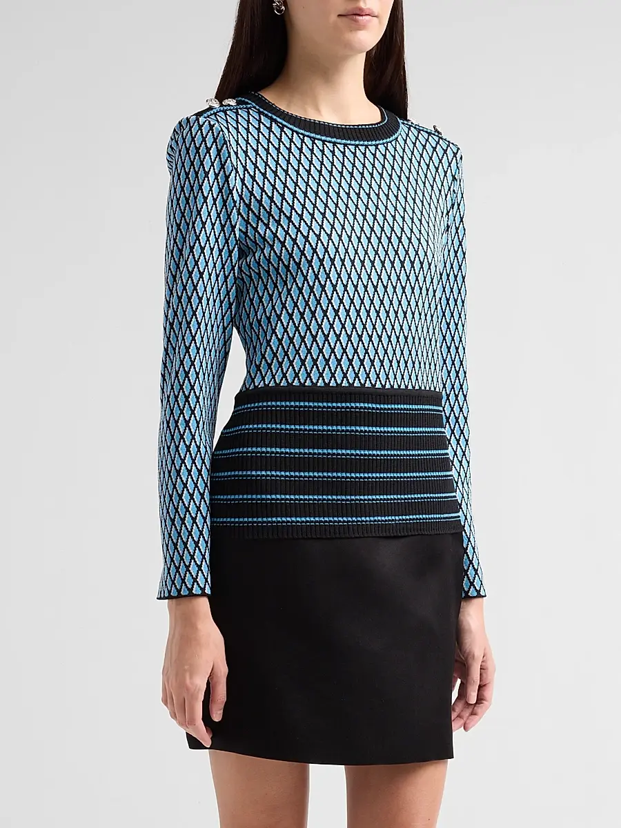 Ming Wang Women's Diamond Soft Ribbed Knit Top | Thumbnail 4 Ming Wang Women's Diamond Soft Ribbed Knit Top | Thumbnail 4