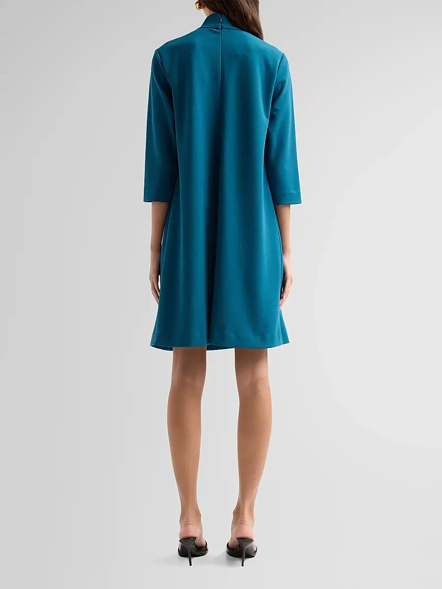 Ming Wang Women's Amica Tineck Crepe Shift Mini Dress | Thumbnail 3 Ming Wang Women's Amica Tineck Crepe Shift Mini Dress | Thumbnail 3