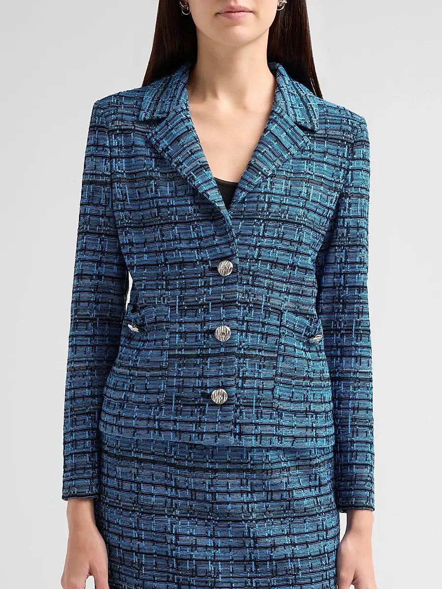 Ming Wang Women's Tweed Knit Jacket | Thumbnail 5 Ming Wang Women's Tweed Knit Jacket | Thumbnail 5