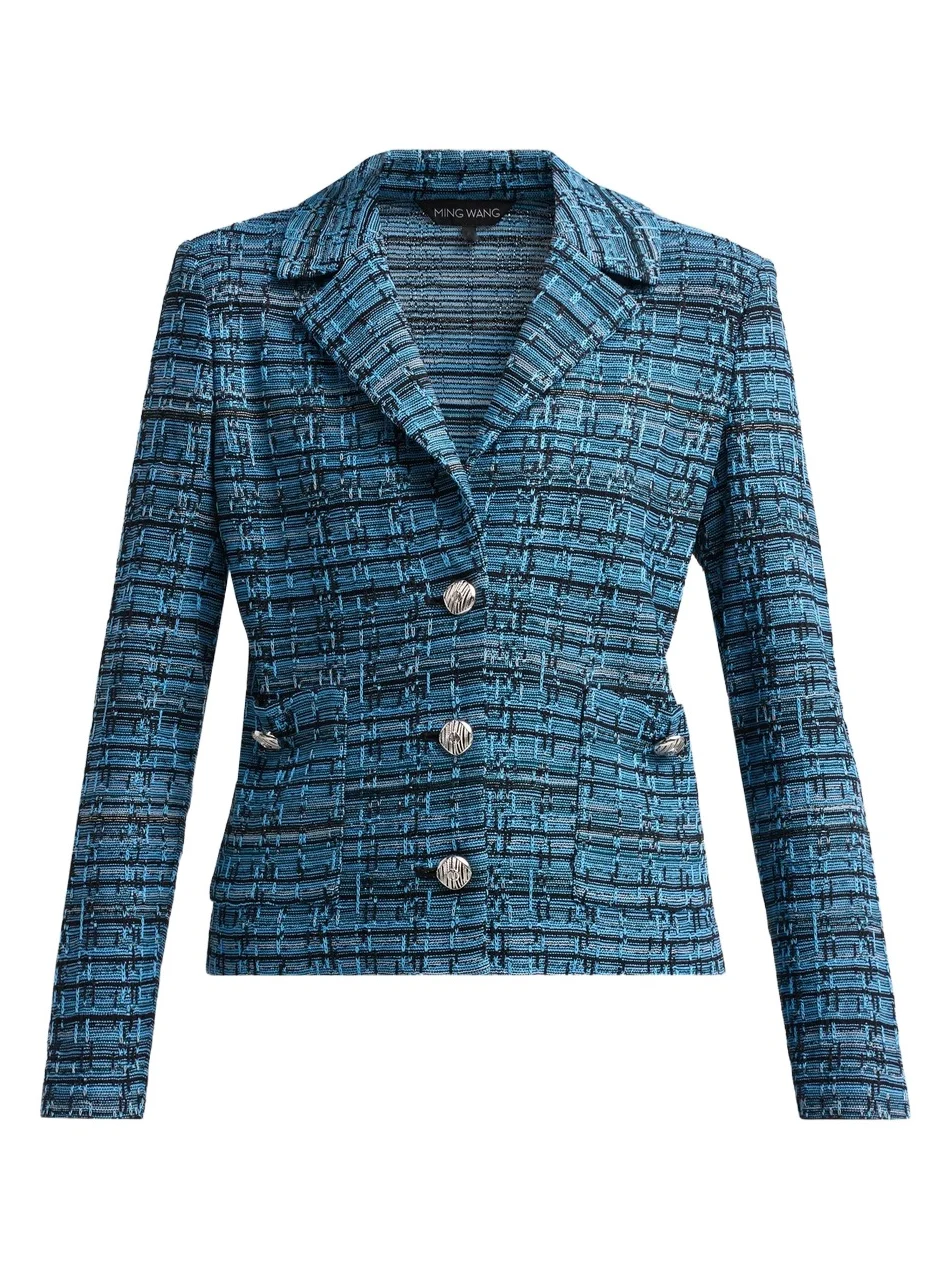 Ming Wang Women's Tweed Knit Jacket