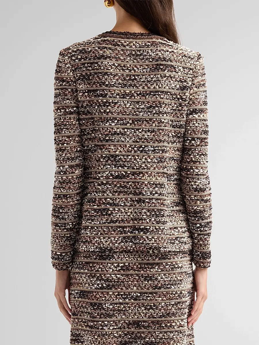 Ming Wang Women's Eyelash Tweed Jacket | Thumbnail 3