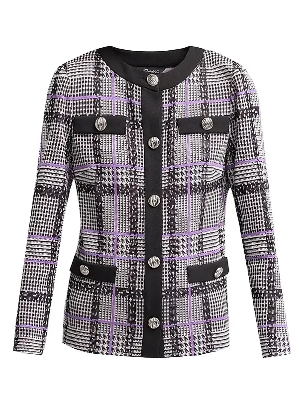 Women's Plaid Tweed Jacket