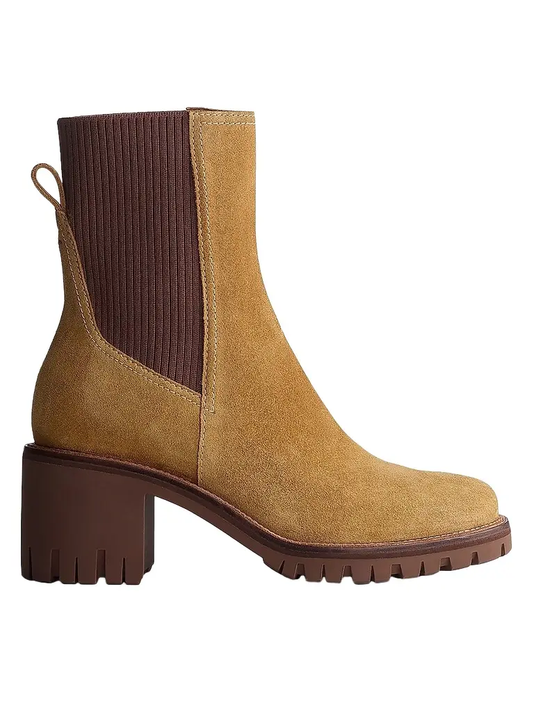 rag & bone Women's Corey 60MM Suede Mid-Heel Chelsea Boots