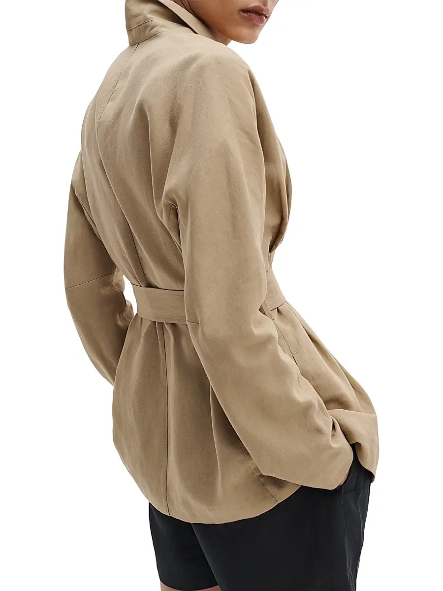 rag & bone Women's Mandi Belted Linen Blazer | Thumbnail 4 rag & bone Women's Mandi Belted Linen Blazer | Thumbnail 4
