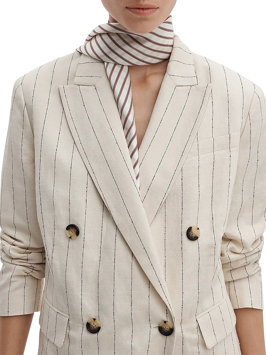 rag & bone Women's Gail Striped Silk Square Scarf | Thumbnail 2 rag & bone Women's Gail Striped Silk Square Scarf | Thumbnail 2