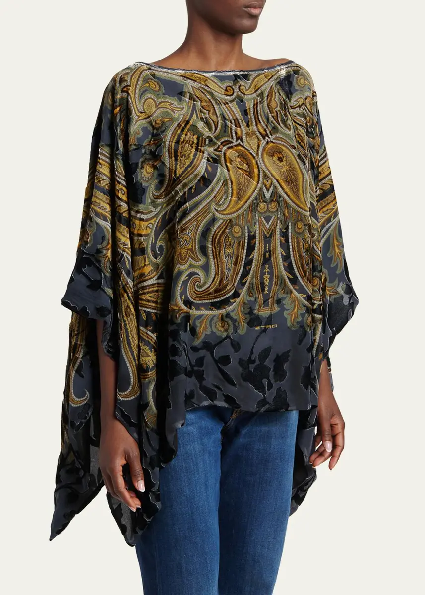 Etro Paisley Poncho Top | Thumbnail 4 Etro Paisley Poncho Top | Thumbnail 4