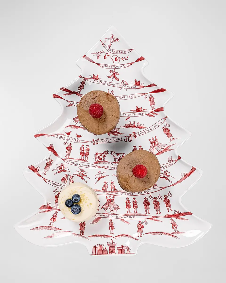 Juliska Country Estate Winter Frolic Ruby 12 Days of Christmas Tree Platter | Thumbnail 2