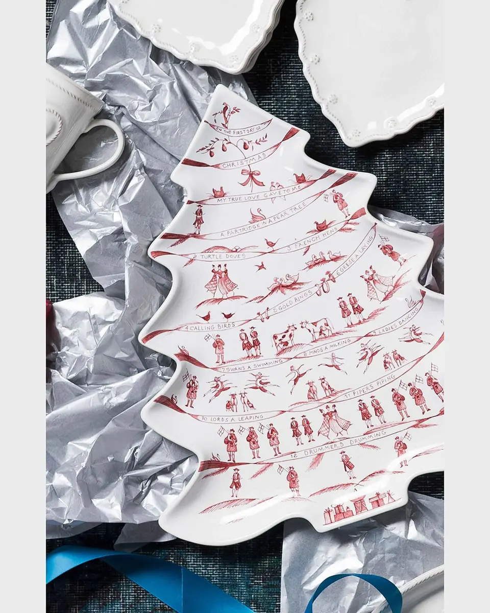 Juliska Country Estate Winter Frolic Ruby 12 Days of Christmas Tree Platter | Thumbnail 3