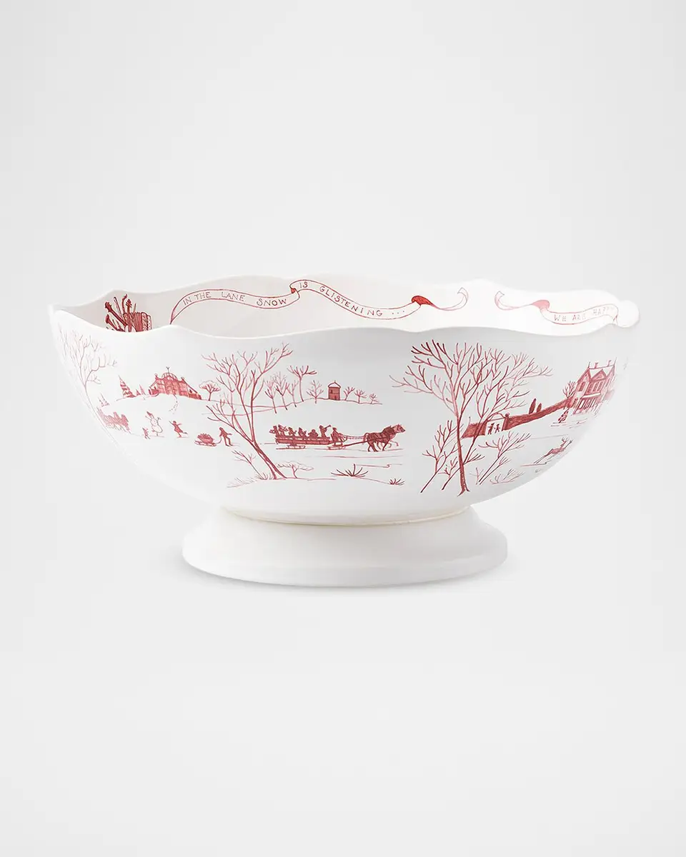 Juliska Country Estate Winter Frolic Ruby 13" Centerpiece Bowl | Thumbnail 2