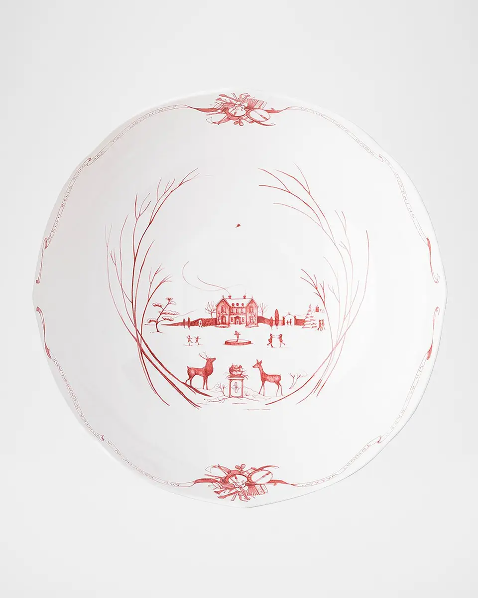 Juliska Country Estate Winter Frolic Ruby 13" Centerpiece Bowl | Thumbnail 3