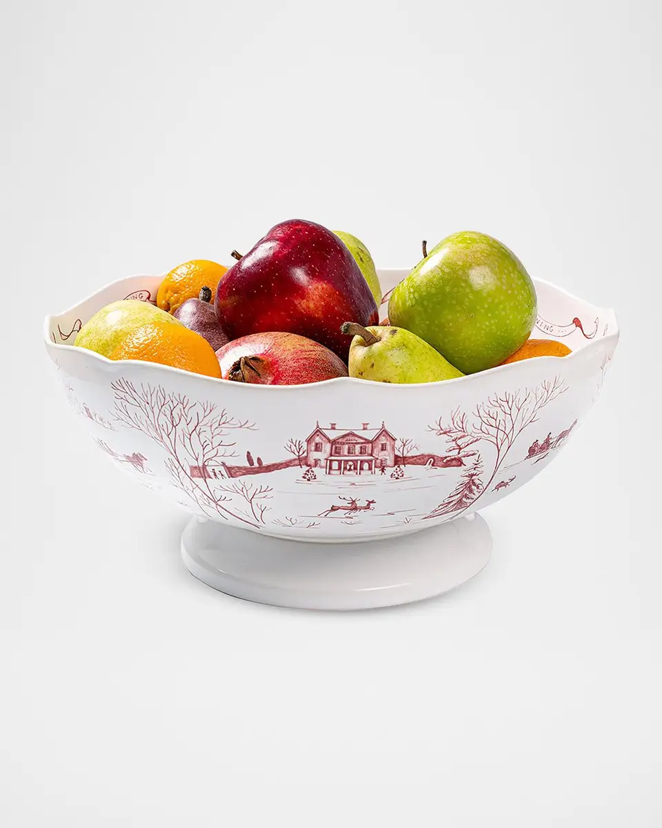 Juliska Country Estate Winter Frolic Ruby 13" Centerpiece Bowl | Thumbnail 4