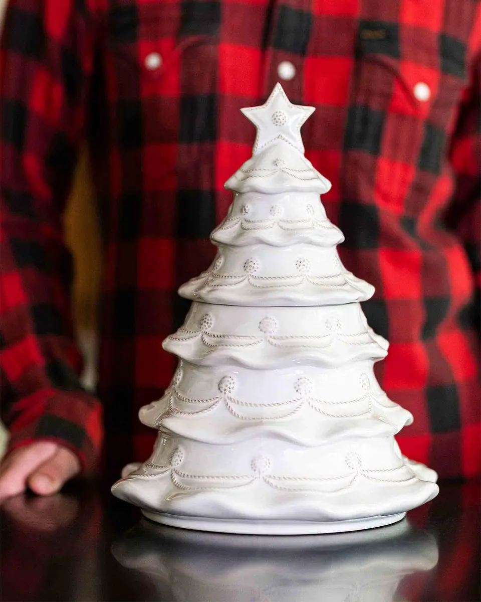 Juliska Berry & Thread Christmas Tree Cookie Jar with Lid - Whitewash | Thumbnail 6 Juliska Berry & Thread Christmas Tree Cookie Jar with Lid - Whitewash | Thumbnail 6