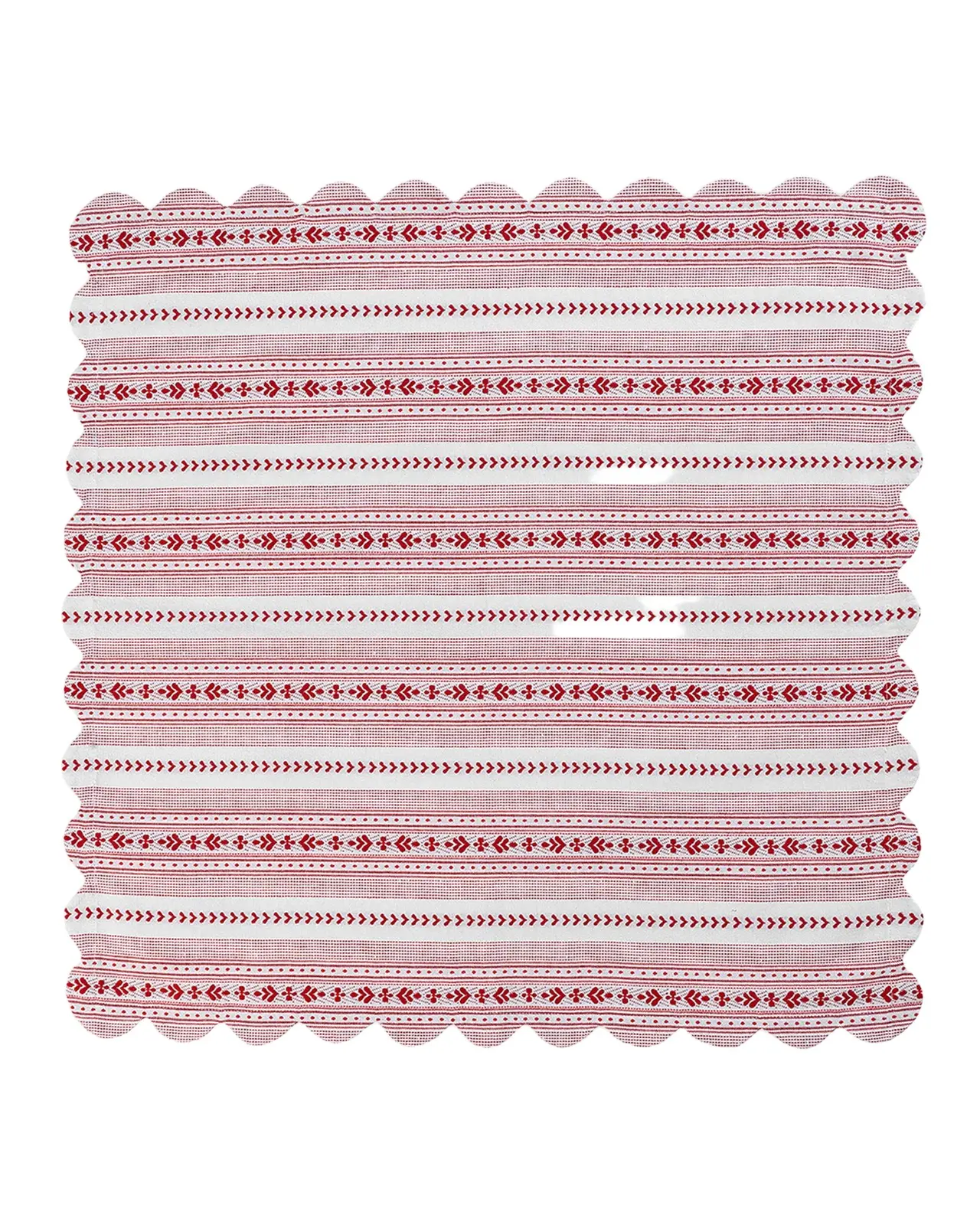 Juliska Villa Stripe Ruby 52" Square Tablecloth