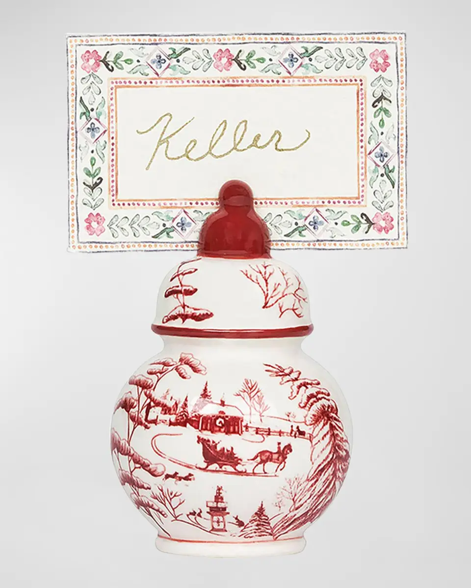 Juliska Country Estate Winter Frolic Ruby Ginger Jar Place Card Holder | Thumbnail 2 Juliska Country Estate Winter Frolic Ruby Ginger Jar Place Card Holder | Thumbnail 2