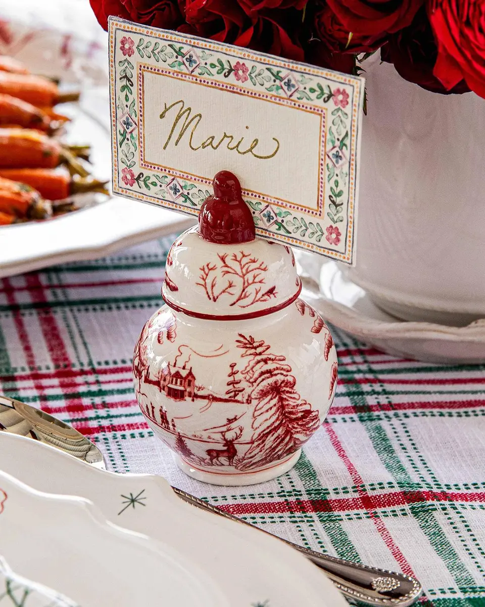 Juliska Country Estate Winter Frolic Ruby Ginger Jar Place Card Holder | Thumbnail 4 Juliska Country Estate Winter Frolic Ruby Ginger Jar Place Card Holder | Thumbnail 4
