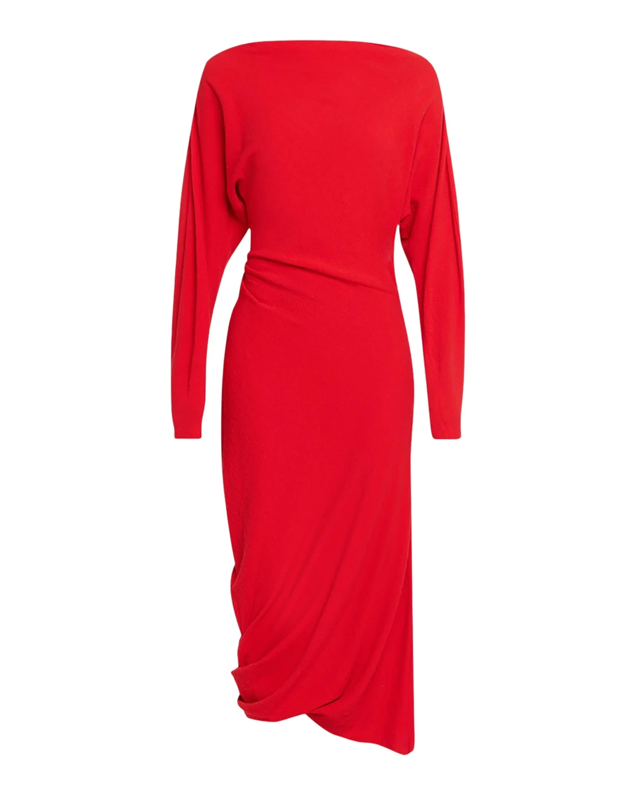 A.L.C. Sandra Gathered Boat-Neck Midi Dress