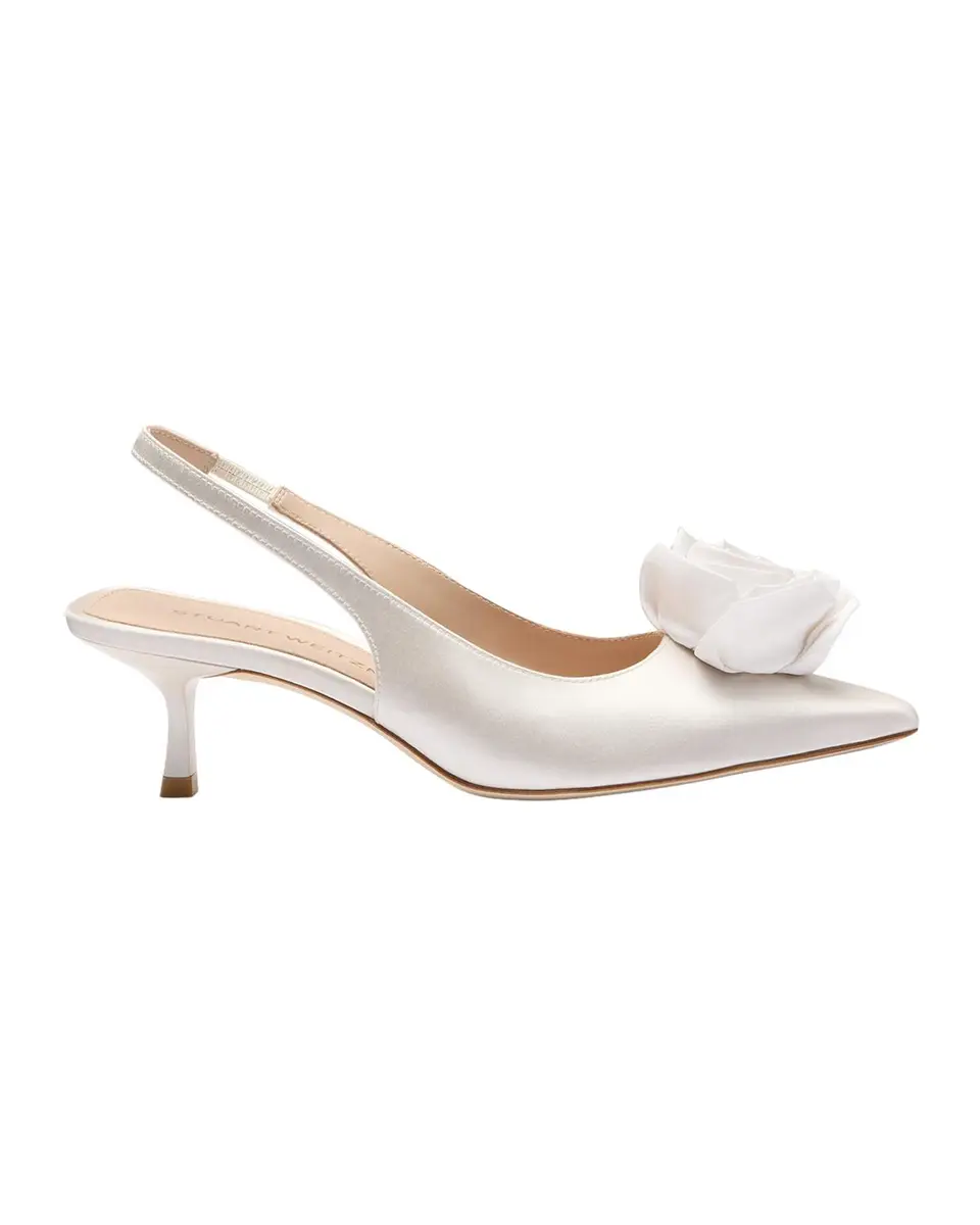 Stuart Weitzman 50mm Paloma Floral Satin Slingback Pumps | Thumbnail 3 Stuart Weitzman 50mm Paloma Floral Satin Slingback Pumps | Thumbnail 3