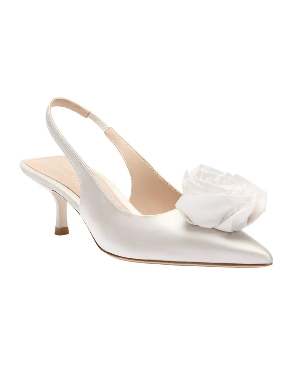 Stuart Weitzman 50mm Paloma Floral Satin Slingback Pumps | Thumbnail 4 Stuart Weitzman 50mm Paloma Floral Satin Slingback Pumps | Thumbnail 4