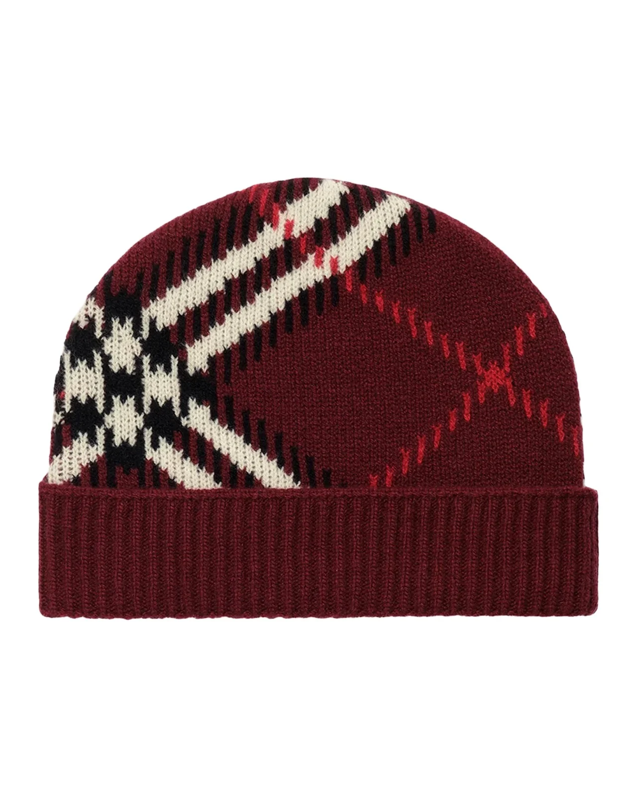 Check Cashmere Knit Beanie Check Cashmere Knit Beanie
