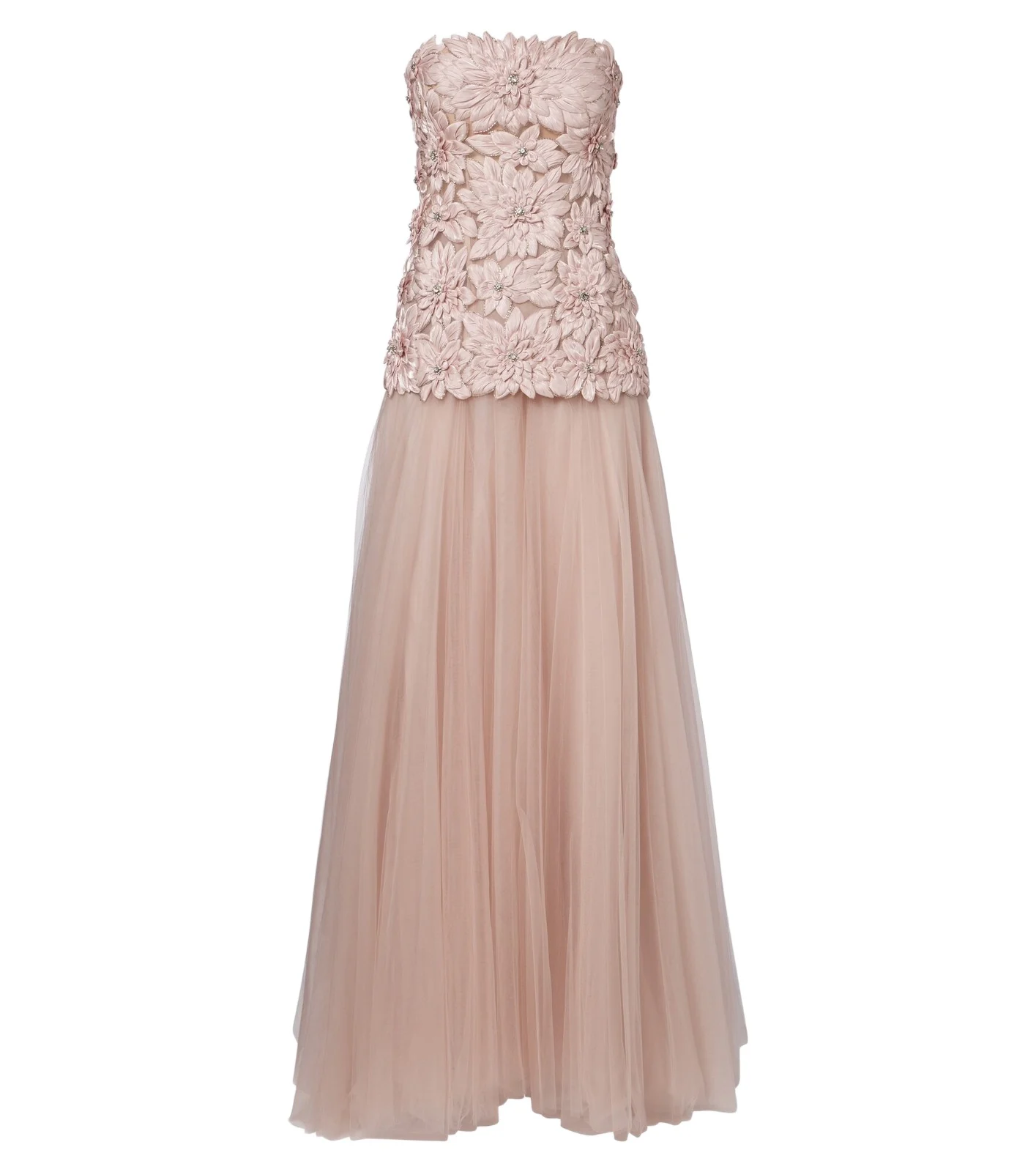 Gisella embellished satin and tulle gown