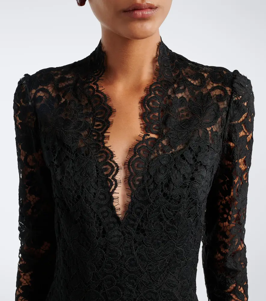 MONIQUE LHUILLIER Lace cotton-blend bustier gown | Thumbnail 3