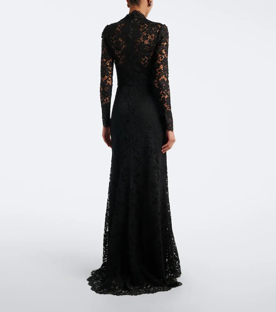 MONIQUE LHUILLIER Lace cotton-blend bustier gown | Thumbnail 4