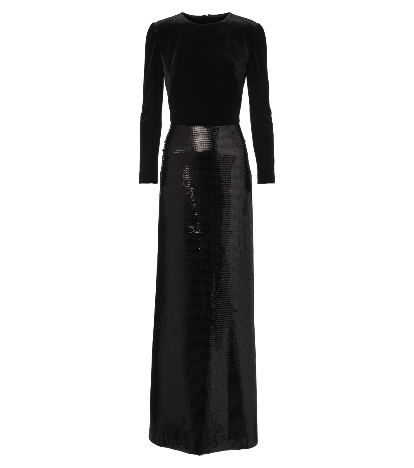 Sequined velvet-paneled gown Sequined velvet-paneled gown
