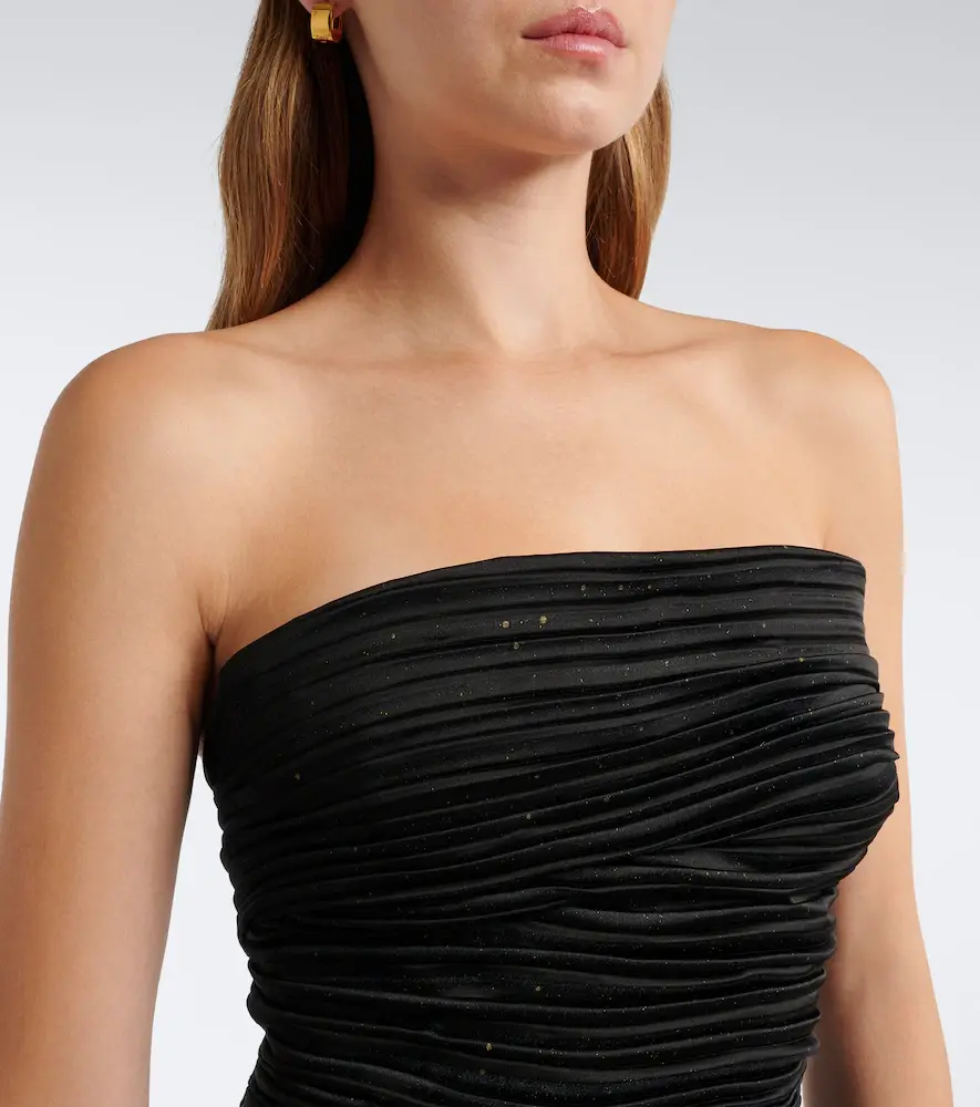 Marmar Halim Pleated satin bustier gown | Thumbnail 3