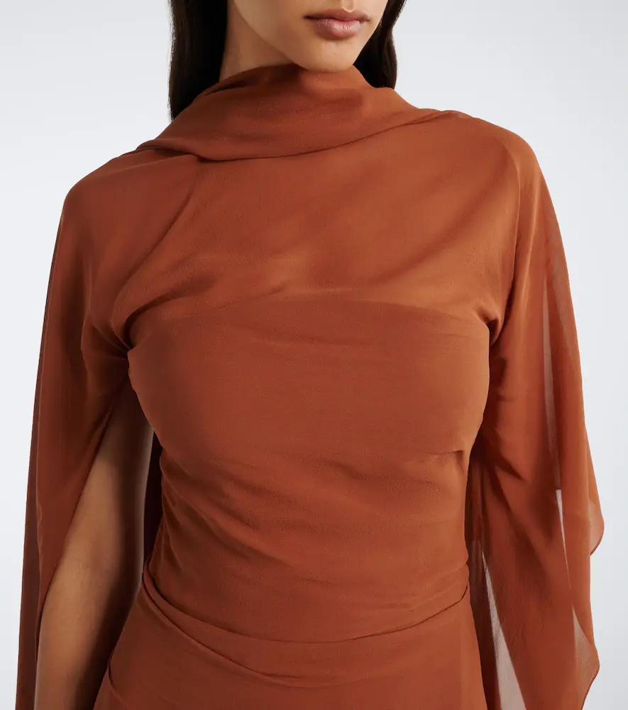 Marmar Halim Draped georgette bustier gown | Thumbnail 4