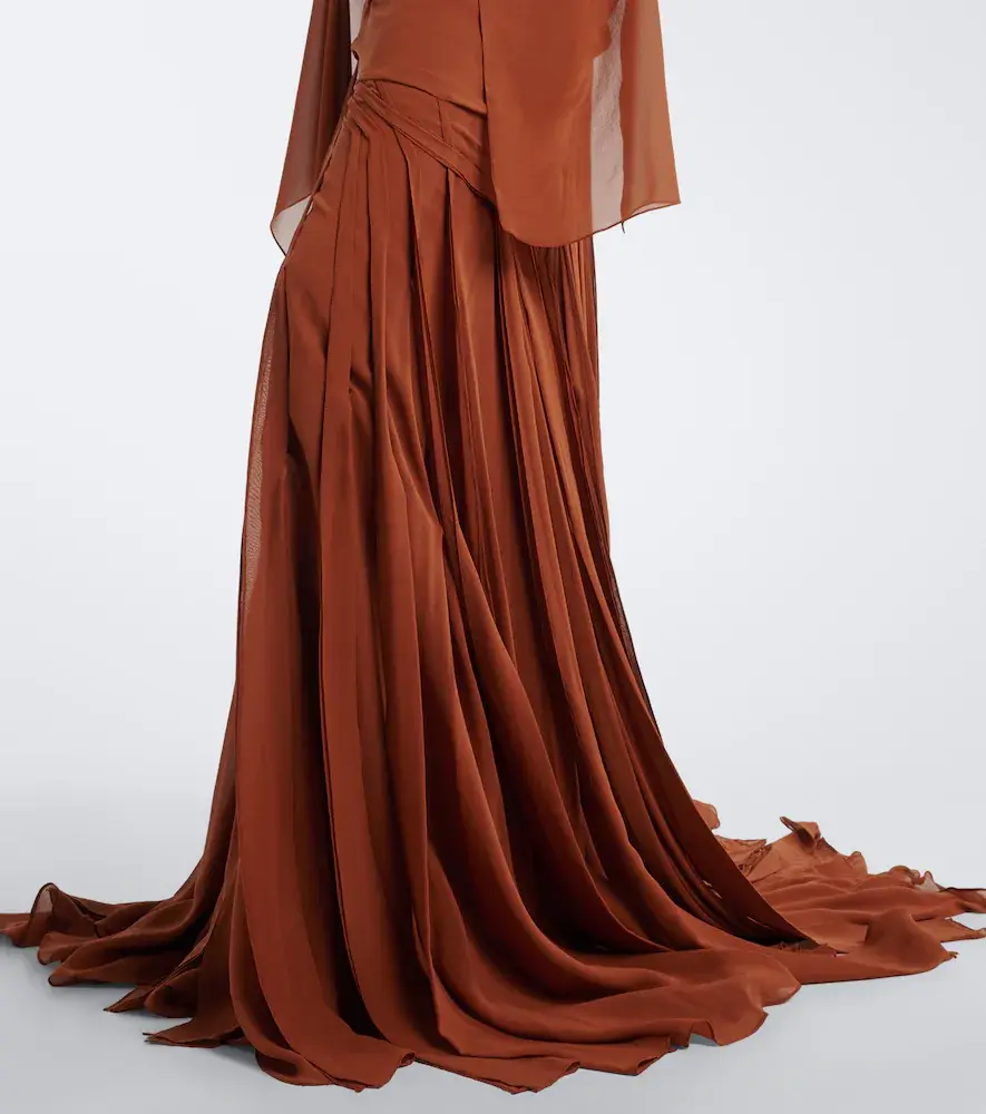 Marmar Halim Draped georgette bustier gown | Thumbnail 7